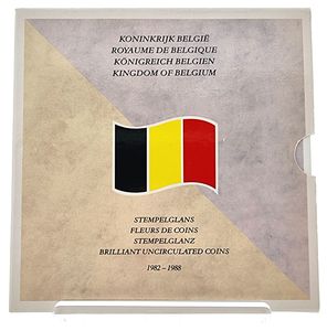 Belgium, Kingdom, Baudouin I, Official Annual Mint Set 1982-88 FR+FL (24) in original packaging, Morin M/MS13, UNC