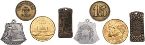 Belgium, Kingdom, Albert I, Good lot with 4 different Medals & Tokens 1913, Exposition Universelle et Internationale de Gand, VF/XF