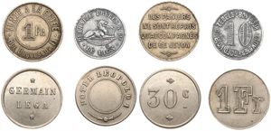 Belgium, Kingdom, Mixed Cities, Good lot with 4 different Jetons or Tokens from various subjects including scarcer items, VF/XF