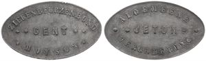 Belgium, Kingdom, Gand, Jeton in Zinc ND, Algemeene Vergadering (Jeton) / Zieken Beurzen Bond Moyson Gent, XF