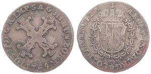 Austrian Netherlands, Joseph II, 10 Liards Silver 1789(h), Crowned arms in order collar, KM 36 Antwerp, Fine