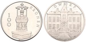 Belgium, Kingdom, Baudouin I, Dworp - 100 Kronen in Nickel 1982, View on Gravenhof Castle / Water well, GMJ 1982/178c, VERY RARE, UNC