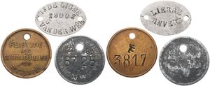 Belgium, Kingdom, Albert I, Good lot with 3 different Tokens from Antwerp : Lierre Anvers - Federatie der Scheepsherstellers - Chantier Naval S.A. John Cockerill, VF/XF