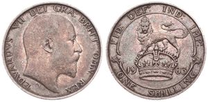 Great Britain, Kingdom, Edward VII, 1 Shilling Silver 1903, Head right, KM 800, VF