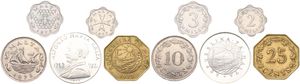 Malta, Republic, Good lot with 5 different older circulation type coins in nice grades including better items...