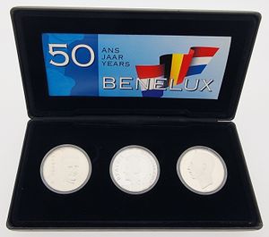 Netherlands, Kingdom, Beatrix, Official Annual SILVER Proof Set 1994 (3) in original packaging, KM PS42, BENELUX issue, PROOF (including 3 Silver Coins)