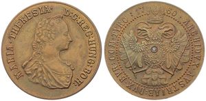 Austria, Empire, Medal in Bronze 1760 (Restrike 20th Century), Commemorative medal to honour Maria Theresia, XF