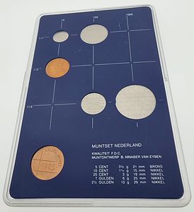 Netherlands, Kingdom, Beatrix, Official Annual Select Set 1985 (5) in original packaging, KM SS19, UNC