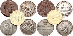 Europe, Mixed Countries, Nice lot with 5 different commemorative medals in various grades including better items ...