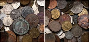 Europe, Mixed Countries, Very good lot with some hundreds of European coins in various grades including better items...