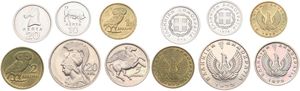 Greece, Republic, Good lot with 6 different older circulation type coins in nice grades including better items...