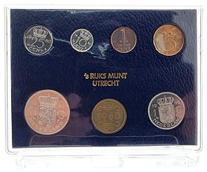 Netherlands, Kingdom, Juliana, Official Annual Select Set 1980 (6) in original packaging, KM SS12, UNC