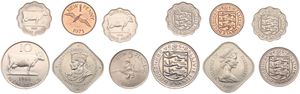 Guernsey, British Dependency, Good lot with 6 different older circulation type coins in nice grades including better items...