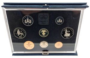 Great Britain, Kingdom, Elizabeth II, Official Annual Proof Set 1990 (8) in original packaging, KM PS66, PROOF