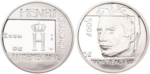 Luxembourg, Grand Duchy, Jean, 500 Francs Silver 2000, Coronation of Henry III, KM 74, PROOF