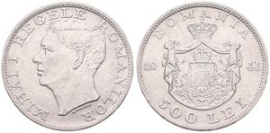 Romania, Kingdom, Mihai I, 500 Lei Silver 1944, Head left, KM 65, A.UNC