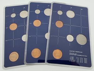 Netherlands, Kingdom, Beatrix, 3 Official Annual Select Sets 1982/84 (3 x 5) in original packaging, KM SS16/18, UNC