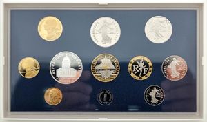 France, Republic, Official Annual Proof Set 1992 (11) in original packaging, KM PS9, PROOF 
