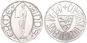 Luxembourg, Grand Duchy, Charlotte, Medal in Silver ND (1963) by Victor Zurn, Crowned and draped Princess Ermesinde in oval, KM X MA1, UNC