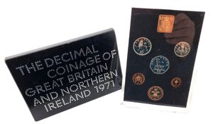 Great Britain, Kingdom, Elizabeth II, Official Annual Proof Set 1971 (6) in original packaging, KM PS27, PROOF