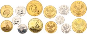 Dagestan, Republic, 10, 20, 50 Kopeks & 1, 3, 5, 10 Roubles 2012, Various Animal designs, KM New, UNC