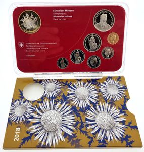 Switzerland, Confederation, Official Annual Mint Set 2018 (8) in original packaging, KM MSNew, B.UNC