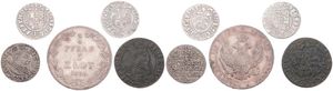 Poland, Mixed Reigns, Very nice lot with 4 different older circulation type coins in various grades including better items...