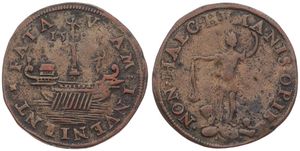 Netherlands, Prince d'Orange, Token in Copper 1580, Battle against Spain : Non Haec Hvmanis Opib / Fata Viam Invenient 1580, Fine 