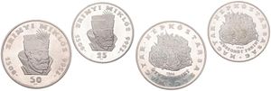 Hungary, Peoples Republic, 25 & 50 Forint Silver 1966, 400th Anniversary of the death of Zrinyi, KM 567/568, PROOF