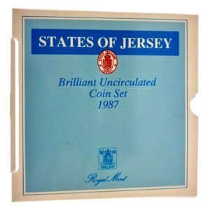 Jersey, British Dependency, Elizabeth II, Official Annual Mint Set 1987 (7) in original packaging, KM MS4, UNC