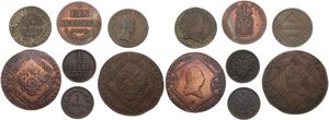 Austria, Empire, Various Reigns, Nice lot with 7 different older copper circulation type coins 1805-1891, F/VF