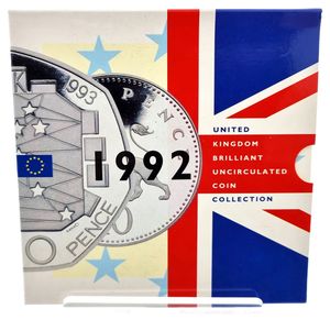 Great Britain, Kingdom, Elizabeth II, Official Annual Mint Set 1992 (9) in original packaging, KM MS116, UNC