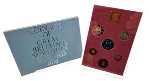 Great Britain, Kingdom, Elizabeth II, Official Annual Proof Set 1979 (6) in original packaging, KM PS35, PROOF