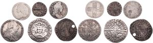 Great Britain, Kingdom, Mixed Reigns, Very good lot with 6 different older silver British circulation type coins including some scarcer items, VG/VF