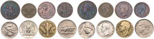 Italy, Kingdom, Good lot with 8 different older circulation type coins in nice grades including better items...