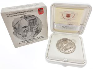 Vatican City, City State, Medal in Silver 2016 by Patrizio Daniele, Holy Year of Mercy, Bust of Pope Francis right / Misericordiae Vultus, UNC in original box