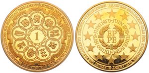 Europe, European Union, 1 Euroflorijn Medal in Bronze 1979, European Parliament Elections, PROOF