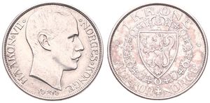 Norway, Kingdom, Haakon VII, 1 Krone Silver 1915, Order of St. Olaf, KM 369, XF