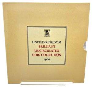 Great Britain, Kingdom, Elizabeth II, Official Annual Mint Set 1986 (8) in original packaging, KM MS107, UNC