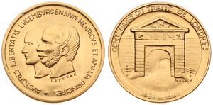 Luxembourg, Grand Duchy, Jean, 40 Francs Gold 1967, 100th Anniversary of the Treaty of London, KM X M10c, UNC (*)