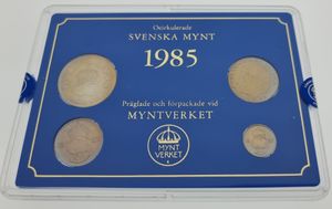Sweden, Kingdom, Carl XVI Gustaf, Official Annual Mint Set 1985 (4) in original packaging, KM MS35, UNC