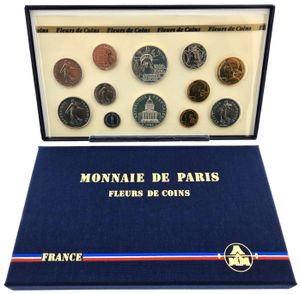 France, Republic, Official Annual Specimen FDC Set 1986 (12) in original packaging, KM SS23, UNC
