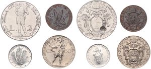 Vatican City, City State, Good lot with 4 different older circulation type coins in nice grades including better items...