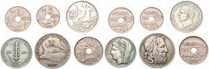 Greece, Mixed Reigns, Good lot with 6 different older circulation type coins in nice grades including better items...