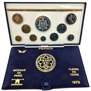 France, Republic, Official Annual Specimen FDC Set 1979 (10) in original packaging, KM SS16, UNC