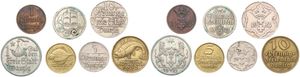 Danzig, Free City, Good lot with 7 different older circulation type coins in nice grades including better silver items...