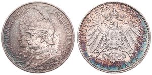 German States, Prussia, Wilhelm II, 2 Mark Silver 1901A, 200th Anniversary of the Kingdom of Prussia, KM 525, XF