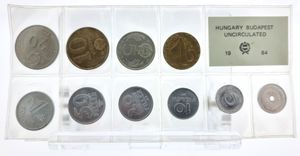 Hungary, Peoples Republic, Official Annual Mint Set 1984 (10) in original packaging, KM MS14, UNC