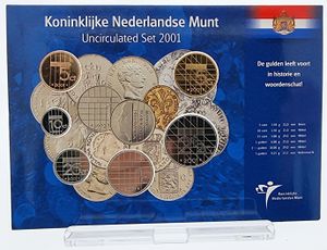 Netherlands, Kingdom, Beatrix, Official Annual Mint Set 2001 (6) in original packaging, KM MSNL, UNC 