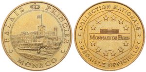 Monaco, Principality, Rainier III, Medal in Aluminum-Bronze ND , Medaille Officielle / Le Palais Princier de Monaco, UNC